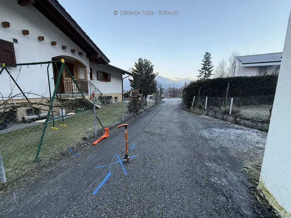 Appareils de repérage et marquage au sol sur une route